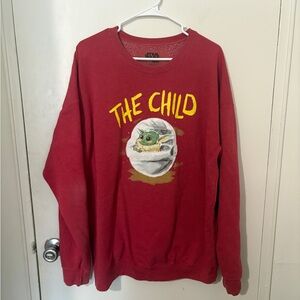Star Wars Men’s Red Sweatshirt - The Child Design